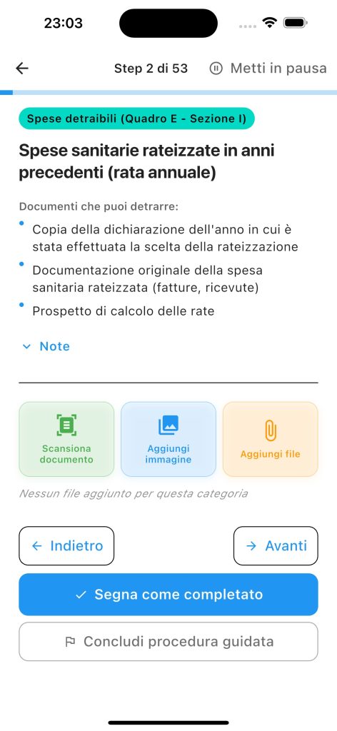 documenti che puoi detrarre, per sezione
